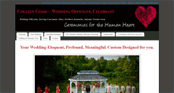 Desktop Screenshot of colleengoodceremonies.com